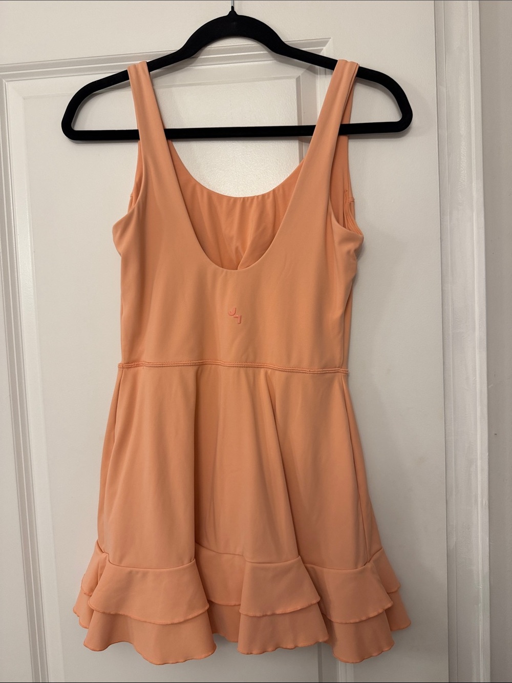 JoyLab Peach Ruffle-Hem Sleeveless Romper - Picture 3 of 3